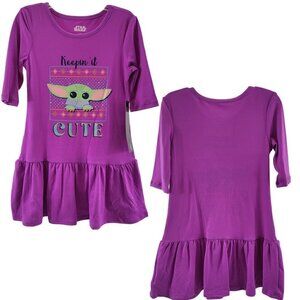 Disney Star Wars Baby YODA Graphic Dress Up KEEPIN IT CUTE Girls Dress NWT